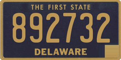 DE license plate 892732