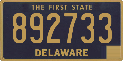 DE license plate 892733