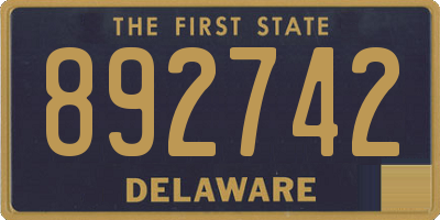 DE license plate 892742