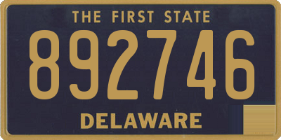 DE license plate 892746