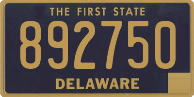 DE license plate 892750