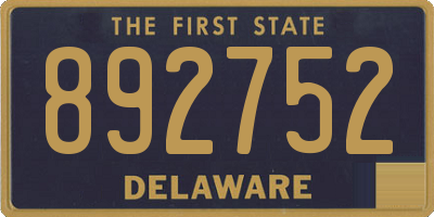 DE license plate 892752