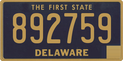 DE license plate 892759