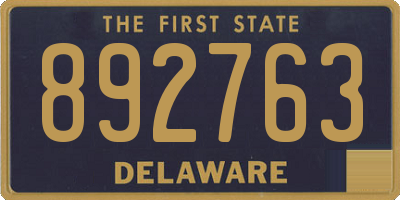DE license plate 892763