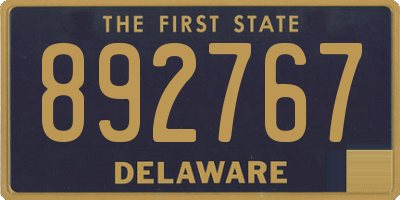 DE license plate 892767