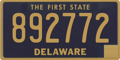 DE license plate 892772