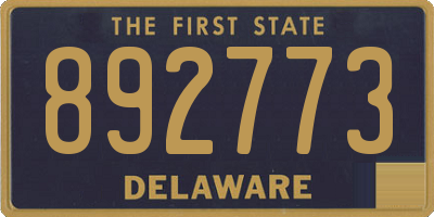 DE license plate 892773