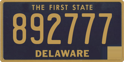 DE license plate 892777