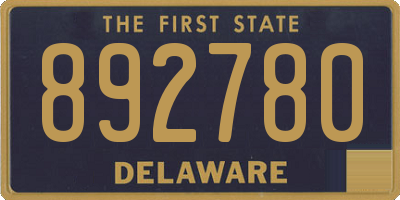 DE license plate 892780
