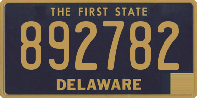 DE license plate 892782