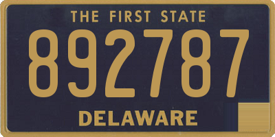 DE license plate 892787