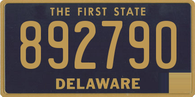 DE license plate 892790