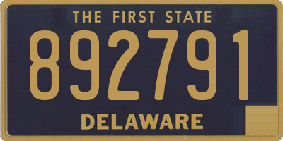 DE license plate 892791