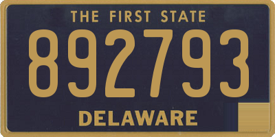 DE license plate 892793