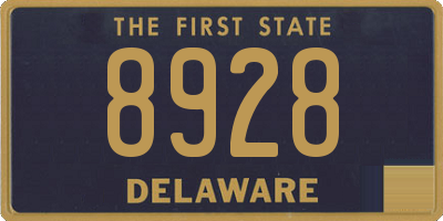 DE license plate 8928