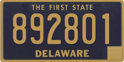 DE license plate 892801