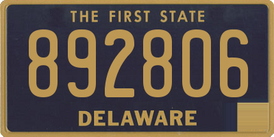 DE license plate 892806