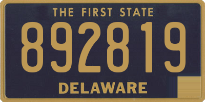 DE license plate 892819