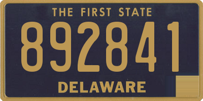 DE license plate 892841