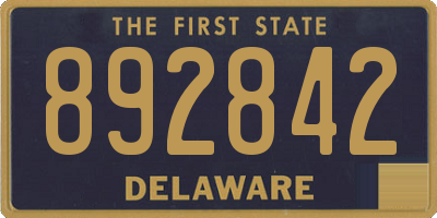 DE license plate 892842