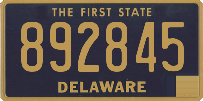 DE license plate 892845