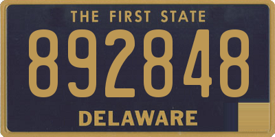 DE license plate 892848