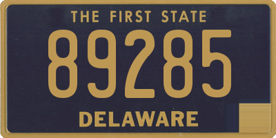 DE license plate 89285