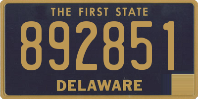 DE license plate 892851