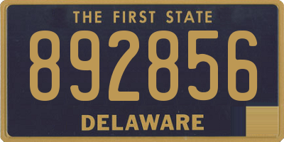 DE license plate 892856