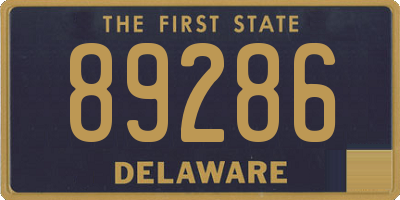DE license plate 89286