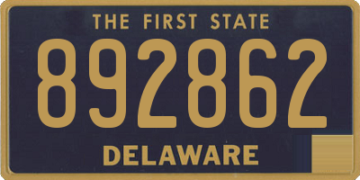 DE license plate 892862