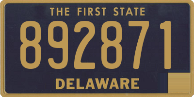 DE license plate 892871