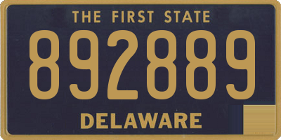 DE license plate 892889