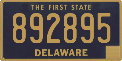 DE license plate 892895