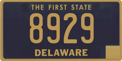 DE license plate 8929