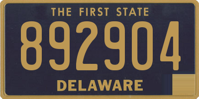 DE license plate 892904