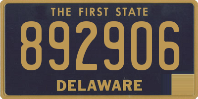 DE license plate 892906
