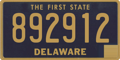 DE license plate 892912