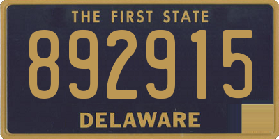 DE license plate 892915