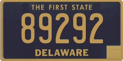 DE license plate 89292