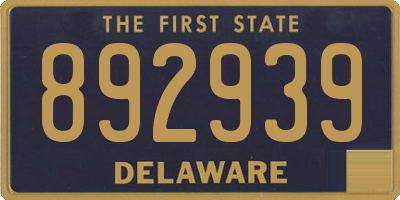 DE license plate 892939