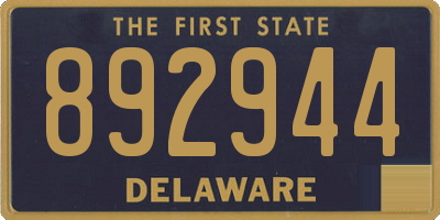 DE license plate 892944
