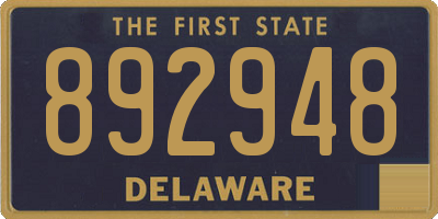 DE license plate 892948