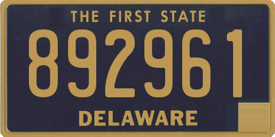 DE license plate 892961