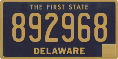 DE license plate 892968