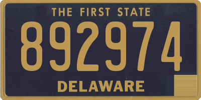 DE license plate 892974