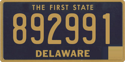 DE license plate 892991