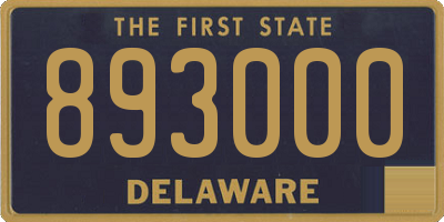 DE license plate 893000