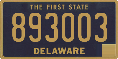DE license plate 893003