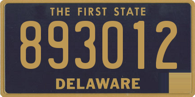 DE license plate 893012
